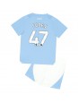 Manchester City Phil Foden #47 Domácí dres pro děti 2023-24 Krátký Rukáv (+ trenýrky)